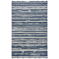 Rizzy Home Alora Decor Sun 7'6" X 9'6" Stripe Ivory/Blue Woven Area Rug