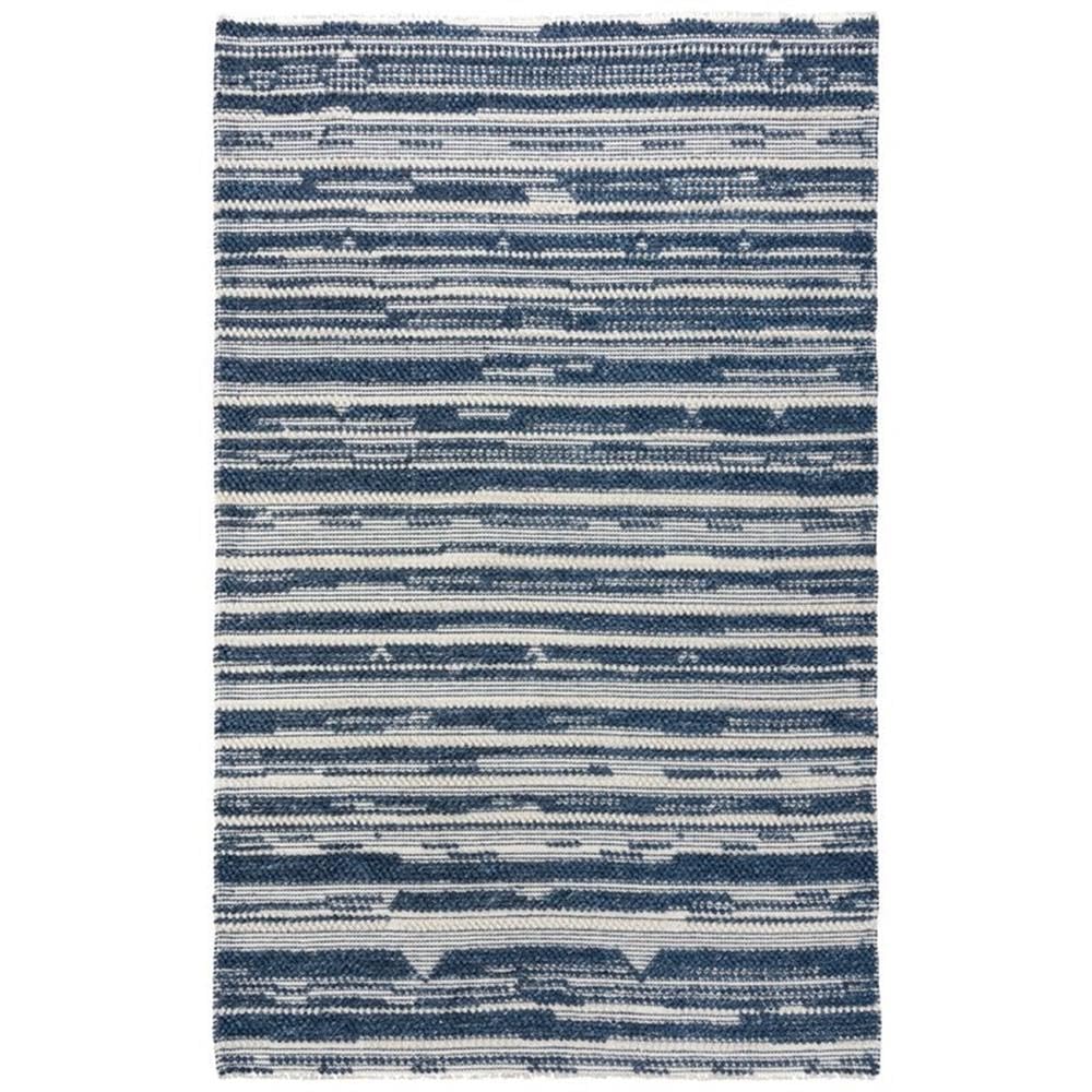 Alora Decor Sun 8'6&quot; X 11'6&quot; Stripe Ivory/Blue Woven Area Rug