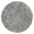 Rizzy Home Alora Decor Pearl 3' Round Solid Gray Hand-Tufted Area Rug