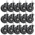 ASHGOOB 3 Inch Office Chair Wheels Set of 15, Heavy Duty Replacement Casters, Smooth Quiet Roll for Hardwood Floor Carpet, Unive