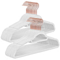 SONGMICS Velvet Hangers, Set of 30 Clothes Hanger with Rose Gold Swivel Hook, Non-Slip, and Space-Saving, 0.2-Inch Thick, 17.1-I