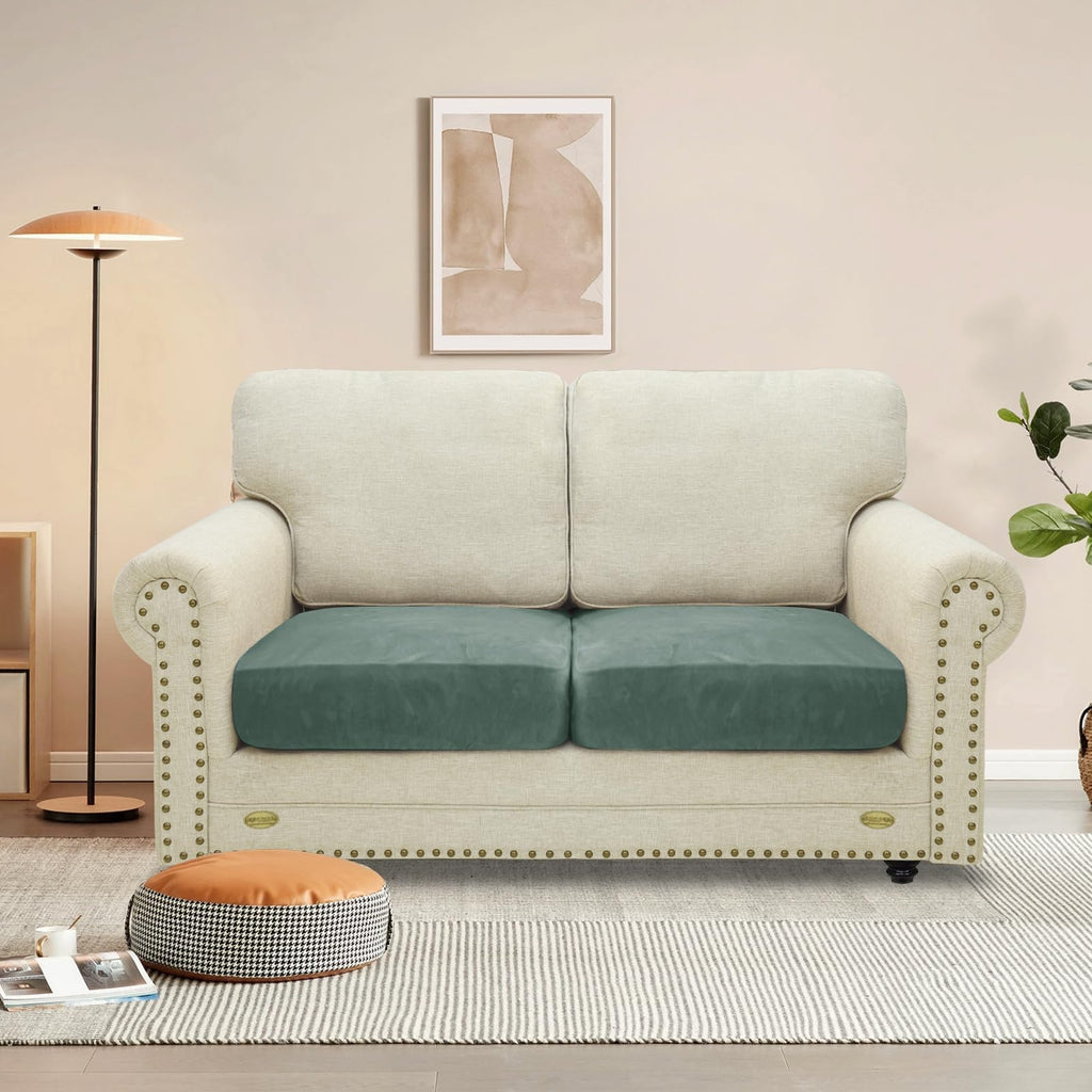Maxijin Velvet Stretch Seat Cushion Covers Couch Cushion Cover For Individual Cushions Sofa Seat Cushion Slipcovers With Elastic