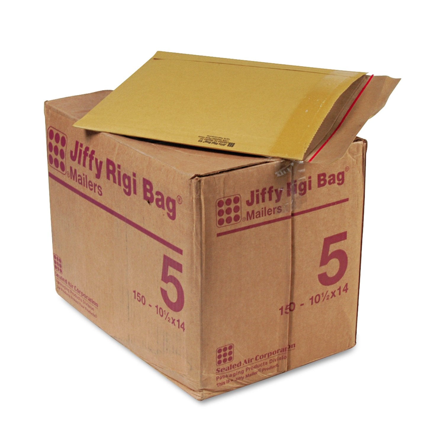 Sealed Air Jiffy Rigi Bag Mailer, 10-1/2'X14', 150/Ct, Nlkt