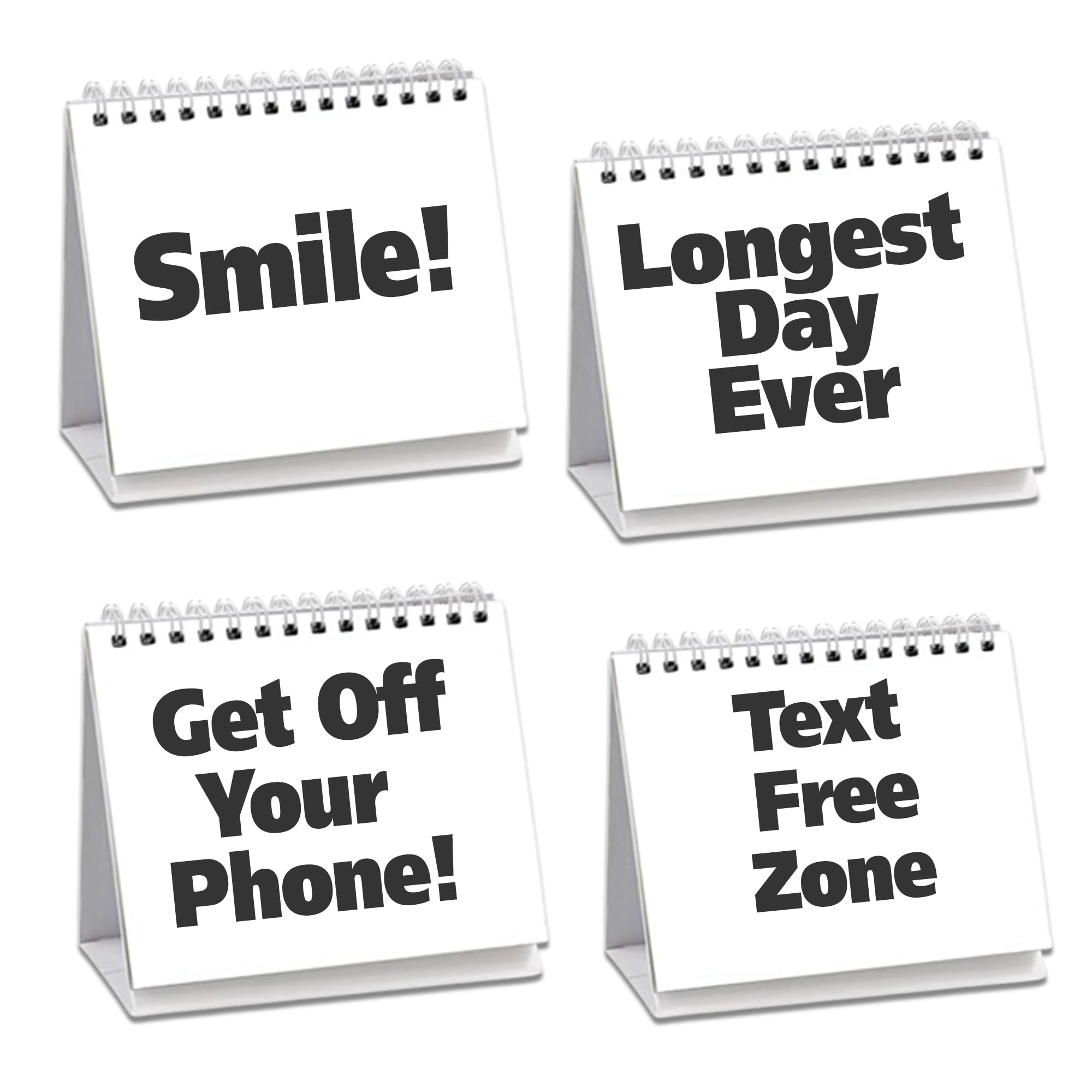 Moodycards - Funny Office Gifts - Over 30 Different Mood And Practical Flip-Over Messages - Includes Erasable Pen And Blank Boar