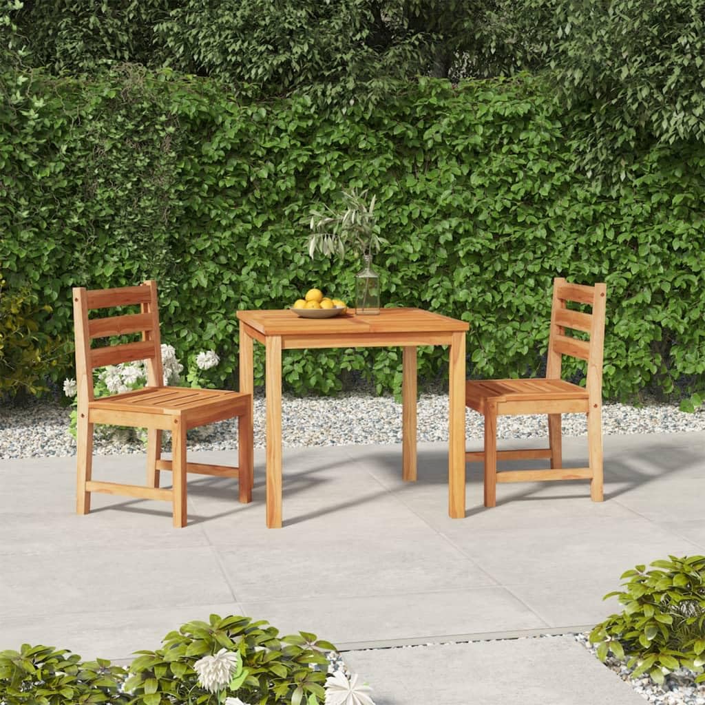 vidaXL Solid Teak Wood Patio Dining Set - Thumbnail 4