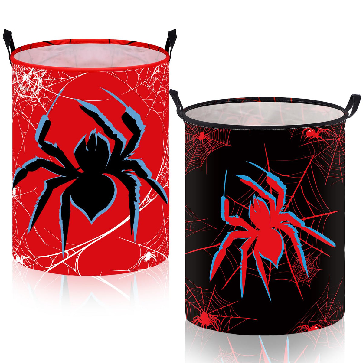 Fiwochic 2 Pcs Spider Laundry Hamper Basket Spider Room Decor