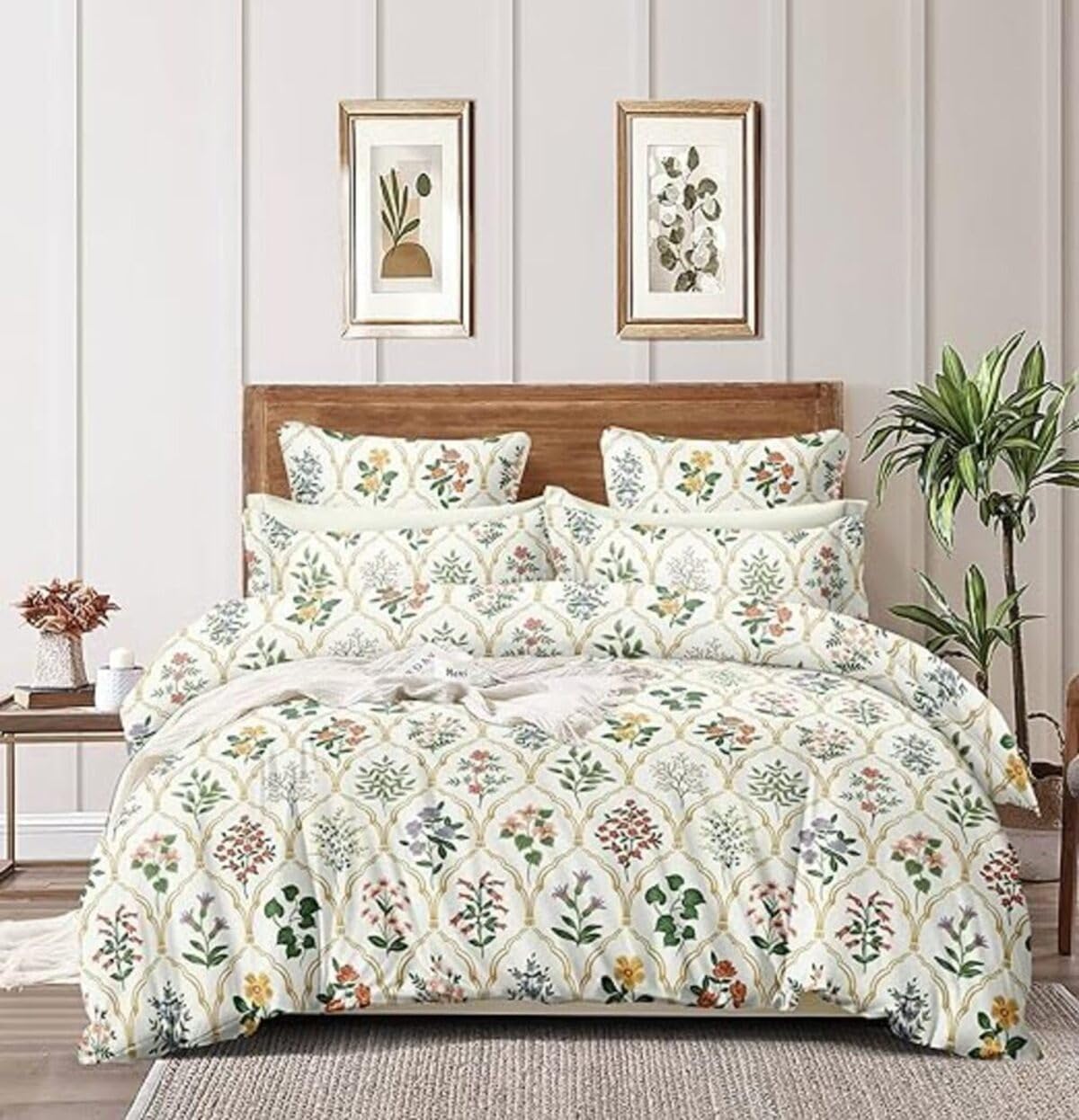 Tib Glace Cotton King Size Bedsheet With 2 Pillow Covers,Bedsheet For Double Bed,90X100 Inches| 140 Gsm, Multi, Pack Of 3
