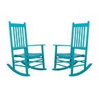 Shine Company Vermont Rocking Chairs, Outdoor Front Porch Rocker Set Of 2, Aruba