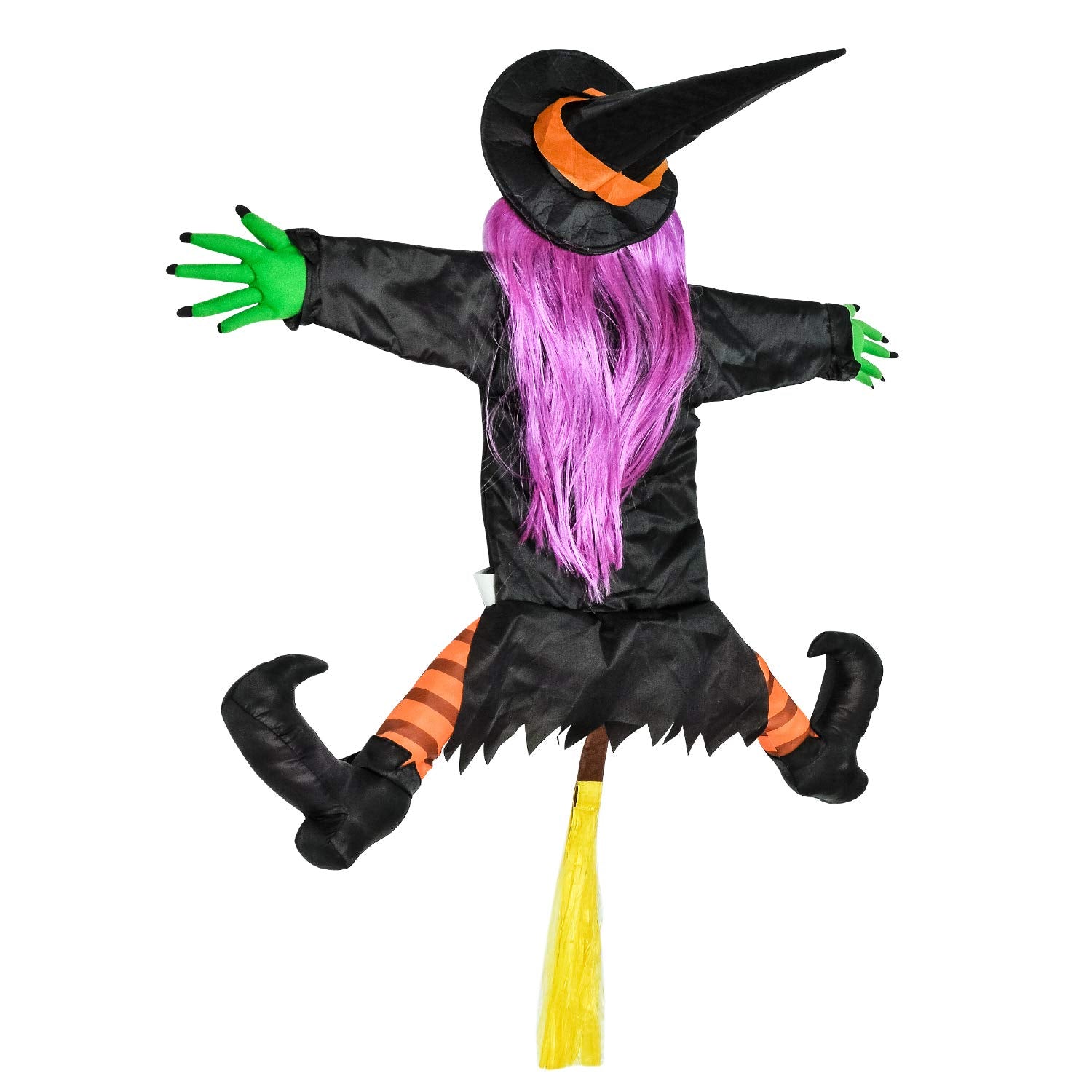 Babylian 54.3' Large Crashing Witch Into Tree,Halloween Haunted Yard Or House Prop Decoration, Halloween Party Supplies For Ind