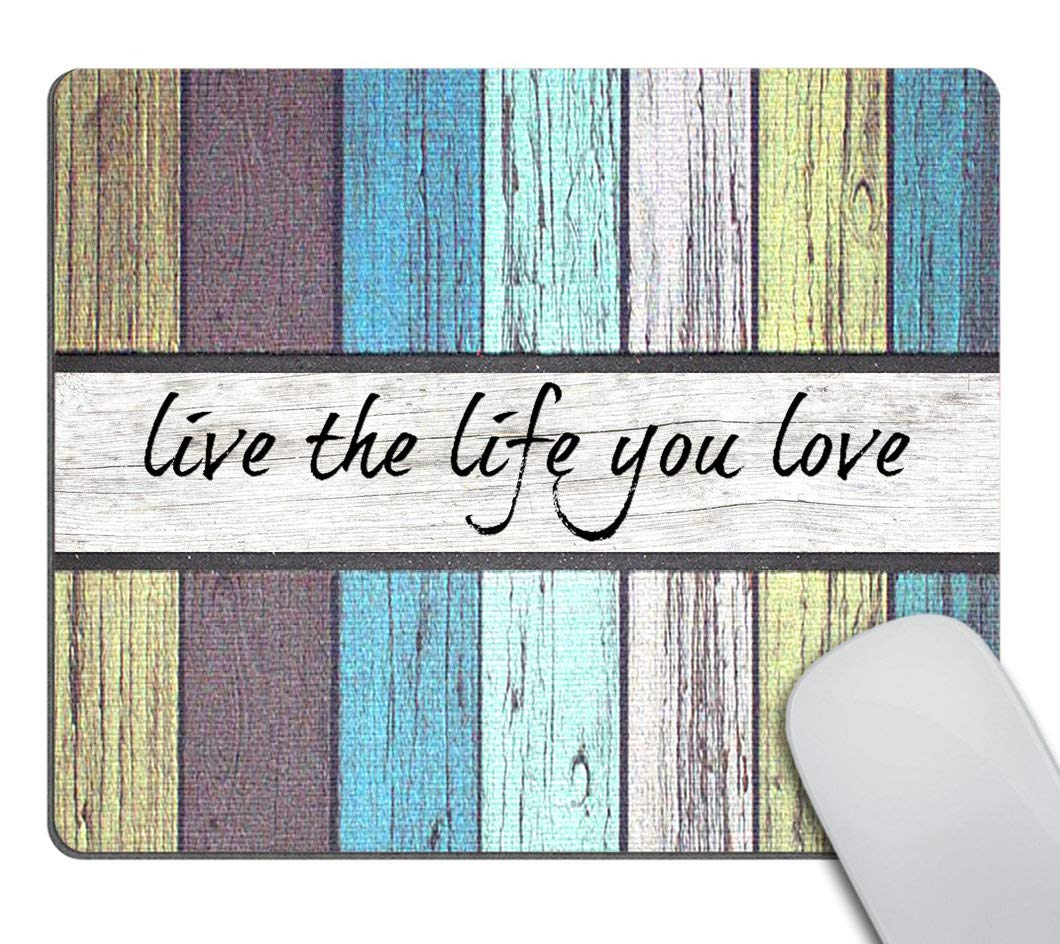 Smooffly Gaming Mouse Wood Design Mousepad Non Slip Rubber Mouse Mat Rectangle Quote Inspirational Mouse Pads For Computers Lapt