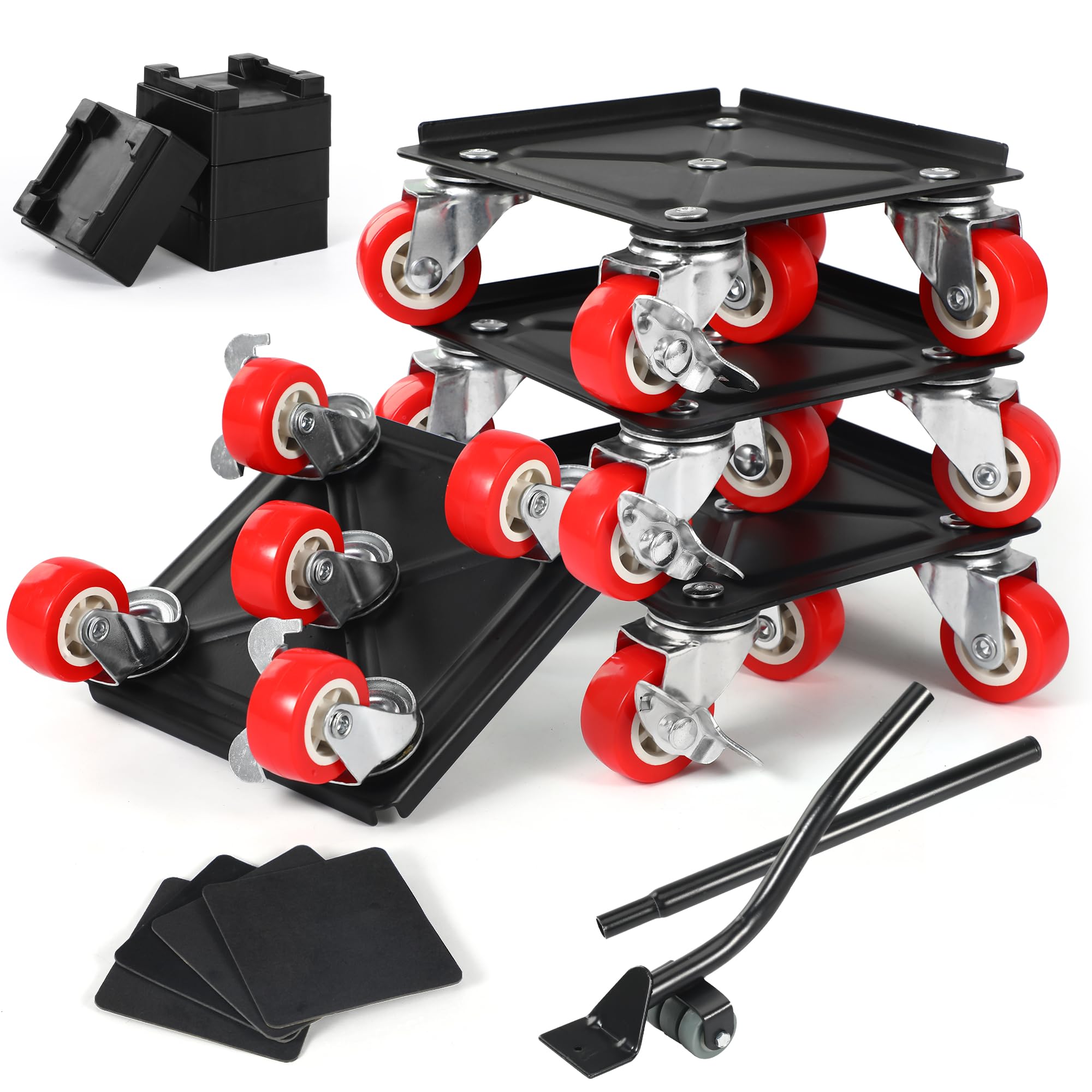 1200 lb Capacity - Heavy Duty Furniture Movers with Wheels and Moving Dolly, Includes Furniture Lifter Jacks Tool Set, Gliders, 