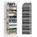 SpaceAid 1 Pack Over The Door Organizer with 5 Large Pockets and 10 Mesh Side Pockets, 5 Layers Door Organizer Hanging with Clea