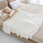 Bearberry Super Soft Fluffy Throw Blanket Lightweight Cozy Warm Throw Blankets For Couch Bed Sofa All Season(Cream, 50   X60   )