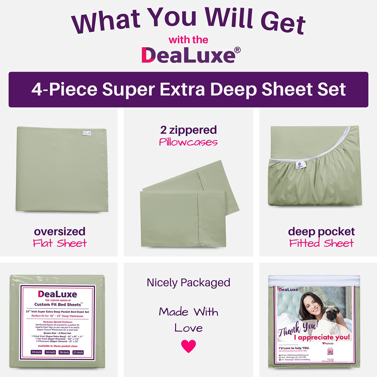California King Sheet Sets - Deep Pocket California King Sheet Set - [4-Pieces] 21    Cal King Sheets Deep Pocket Fitted, Oversi