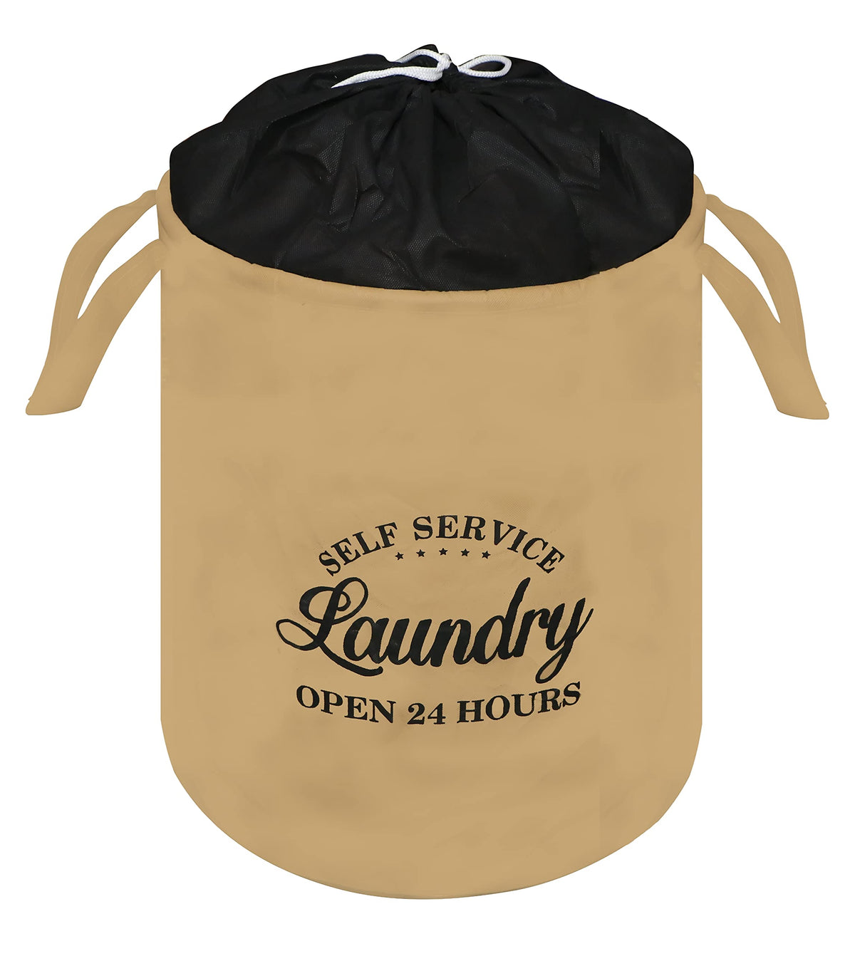 Fancy Walas Presents Laundry Bag/Basket for Dirty Clothes, Storage Bag Collapsible with Top Closer Pack of 1 Piece (Beige)