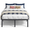 VASAGLE Queen Metal Bed Frame 18 Inches Tall, 1100 lb Weight Capacity, No Box Spring Needed, with Under-Bed Storage, Easy Setup,