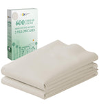 California Design Den Luxuriously Soft Hotel Quality 600 Thread Count, 100% Cotton Set Of 2 Cases, Crisp & Cool Pillowcases Quee