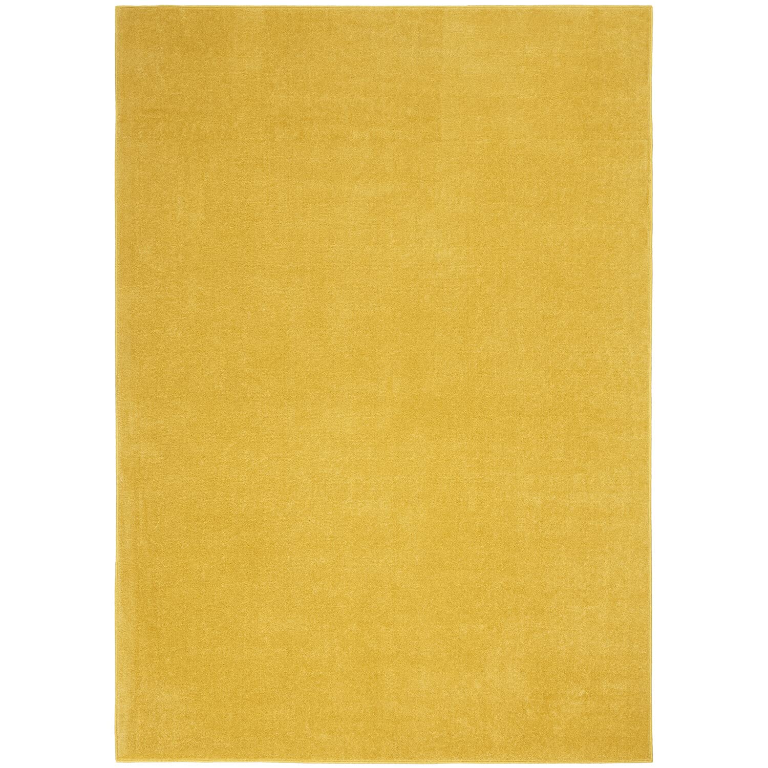 Nourison Essentials Indoor/Outdoor Yellow 4' X 6' Area Rug, Easy Cleaning, Non Shedding, Bed Room, Living Room, Dining Room, Bac