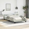 vidaXL Velvet Bed Frame Platform Bed, Scandinavian Style/Slats Support/No Box Spring Needed/Without Mattress/Easy Assembly, Light Grey Twin Bed