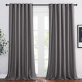 Nicetown Bedroom Blackout Curtains Panels - Triple Weave Energy Saving Thermal Insulated Solid Grommet Blackout Draperies For Pa