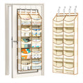 Aokeyee 5 Tiers Over the Door Storage Organizer, Behind Door Storage for Baby Nursery, 80lb Capacity Door Hanging Organizer with