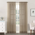 No. 918 25767 Emily Sheer Voile Rod Pocket Curtain Panel, 59'''' x 95'''', Taupe