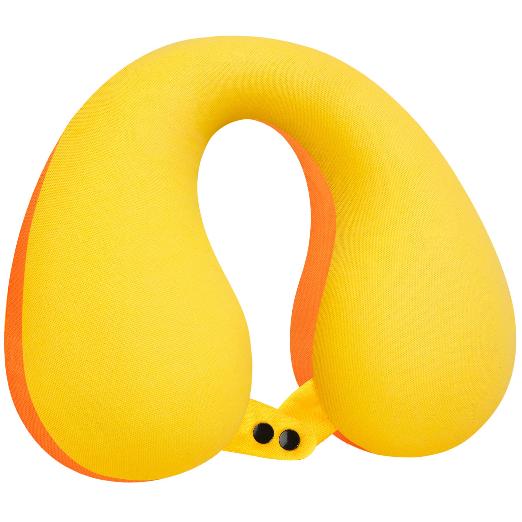 Coolbebe Kids Travel Neck Pillow, Toddler Neck Pillow For Traving, Softly Double Support Neck Pillow For Car & Airplane, Traveling Gifts For Toddler & Children(1, Yellowish Orange)