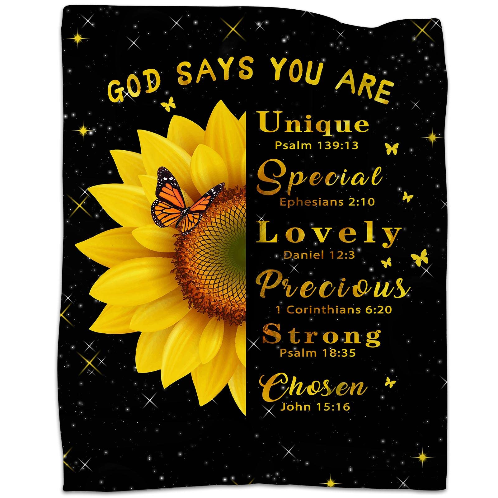 Sunflower Throw Blanket For Women Christian Religious Gifts Soft Sunflower Blanket Throw God Say You Are Bible Verse Gift For Wo