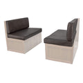 Recpro Rv Dinette Booth Cushions With Memory Foam Camper Trailer Bed (Chestnut, 38')