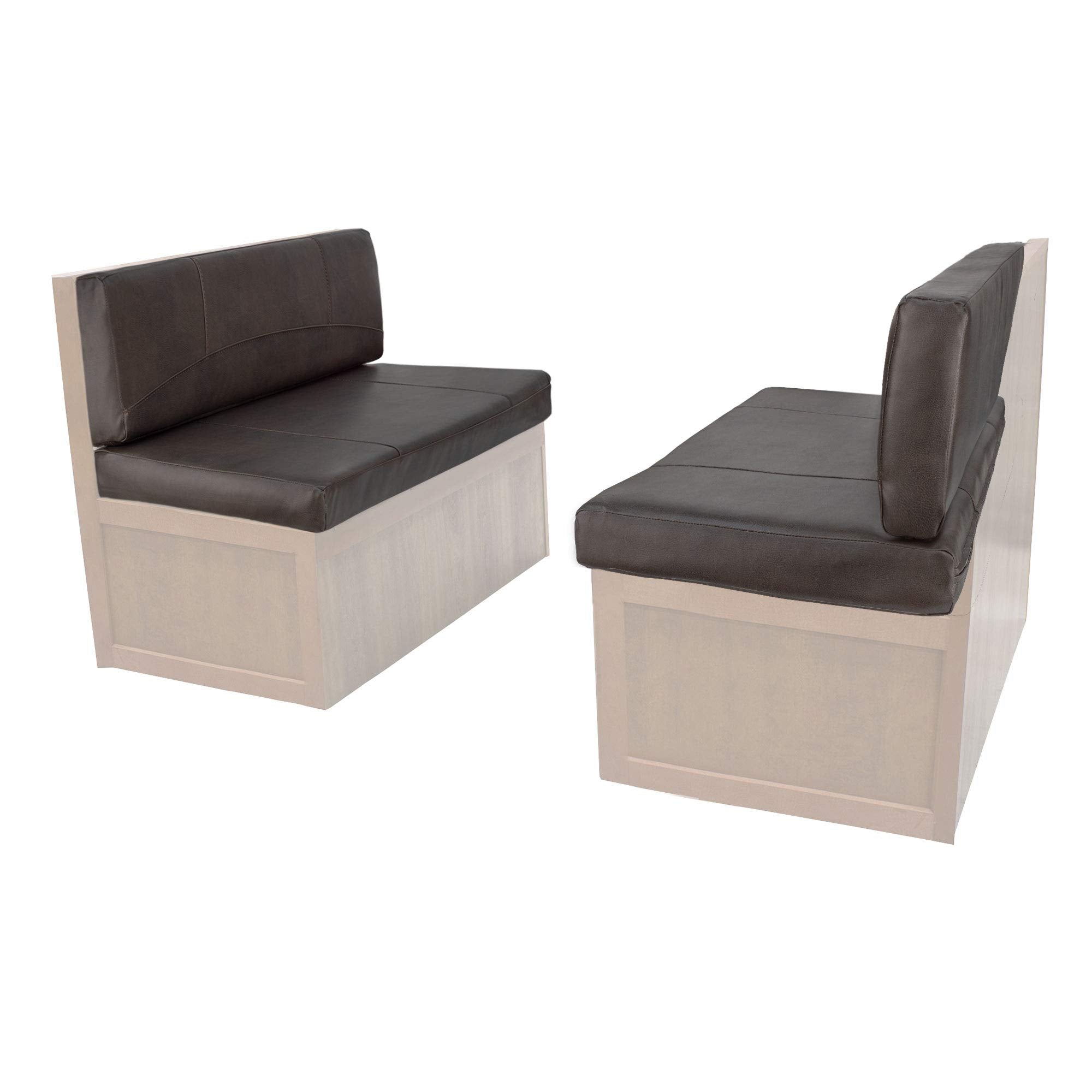 Recpro Rv Dinette Booth Cushions With Memory Foam Camper Trailer Bed (Chestnut, 36')