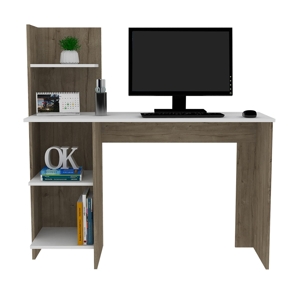 Toronto 120 Desk White-Light Oak