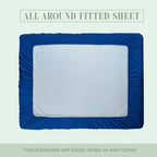 Elegant Comfort 1500 Premium Hotel Quality 18-24 Inches Deep - Extra Deep Pocket Single Fitted Sheet For High Mattress, Luxury And Softest, Smart Pocket - Wrinkle Free, King, Royal Blue