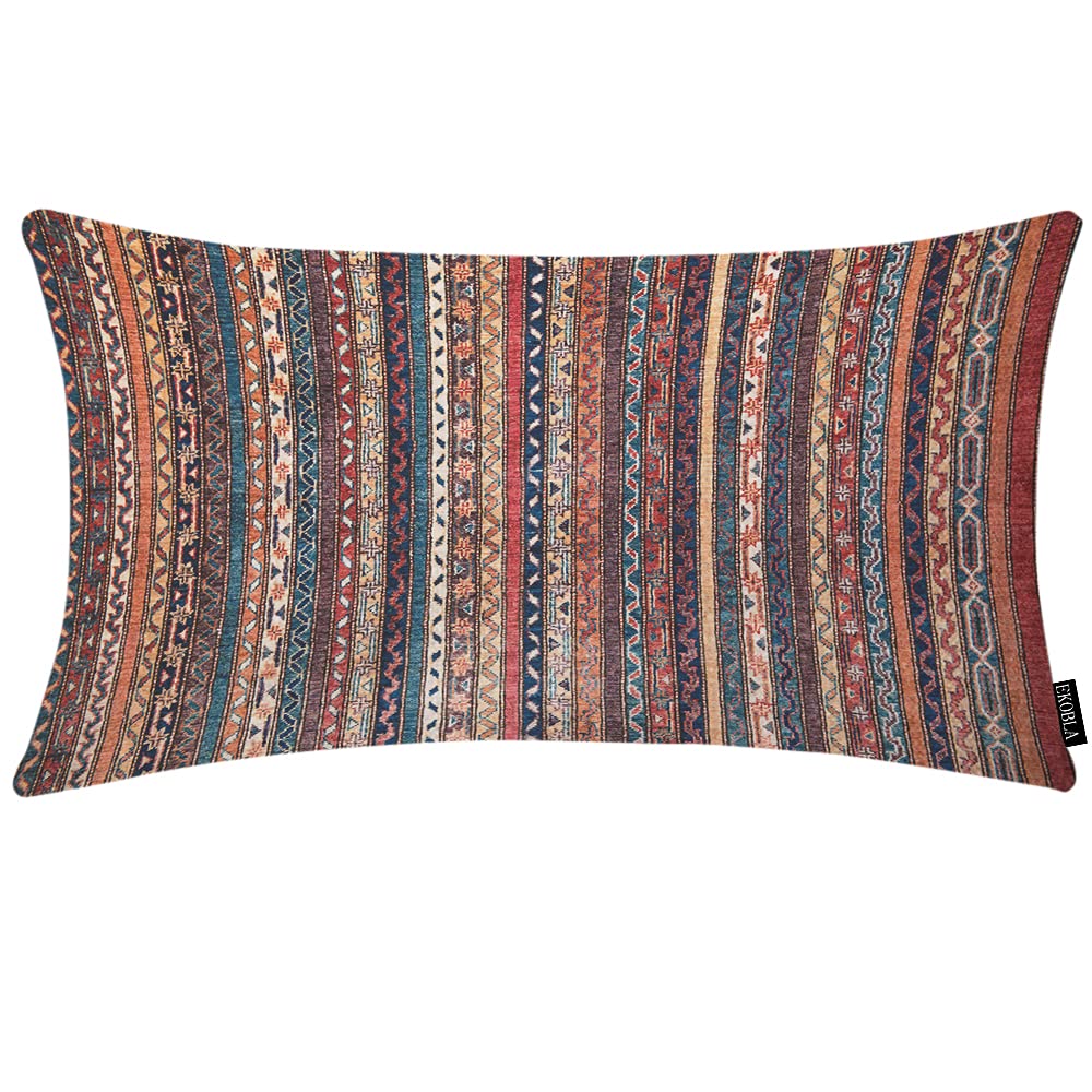 Ekobla Turkish Carpet Home Decorative Throw Pillow Covers Turkish Vintage Persian Farmhouse Home Rectangle Cushion Cover Pillowc