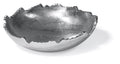 Red Co. 8.75    Gold Moon Decorative, Asymmetrical Torn, Hammered Metal Centerpiece Bowl with Sculpted Edges