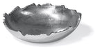 Red Co. 8.75    Gold Moon Decorative, Asymmetrical Torn, Hammered Metal Centerpiece Bowl with Sculpted Edges