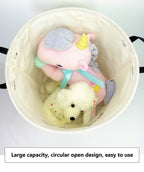 Queenlala Large Storage Basket,Laundry Hamper/Bathroom/Home Decor/Collapsible Round Storage Bin,Boys And Girls Hamper/Boxes/Clot