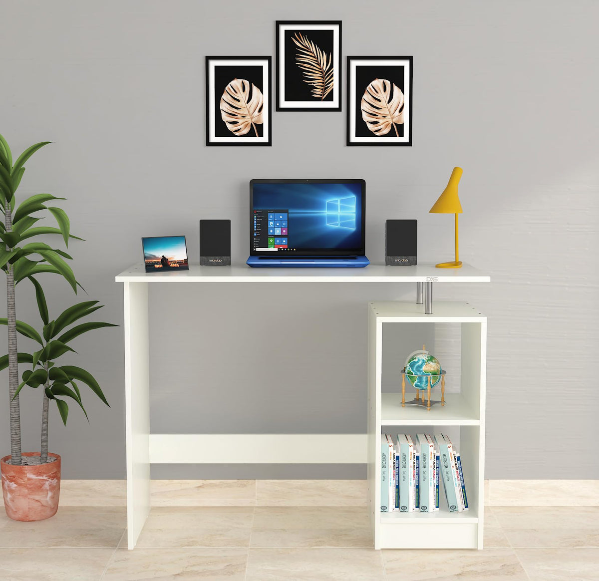 Das Alina Engineered Wood Table, Computer, Laptop, Office Desk Study ...