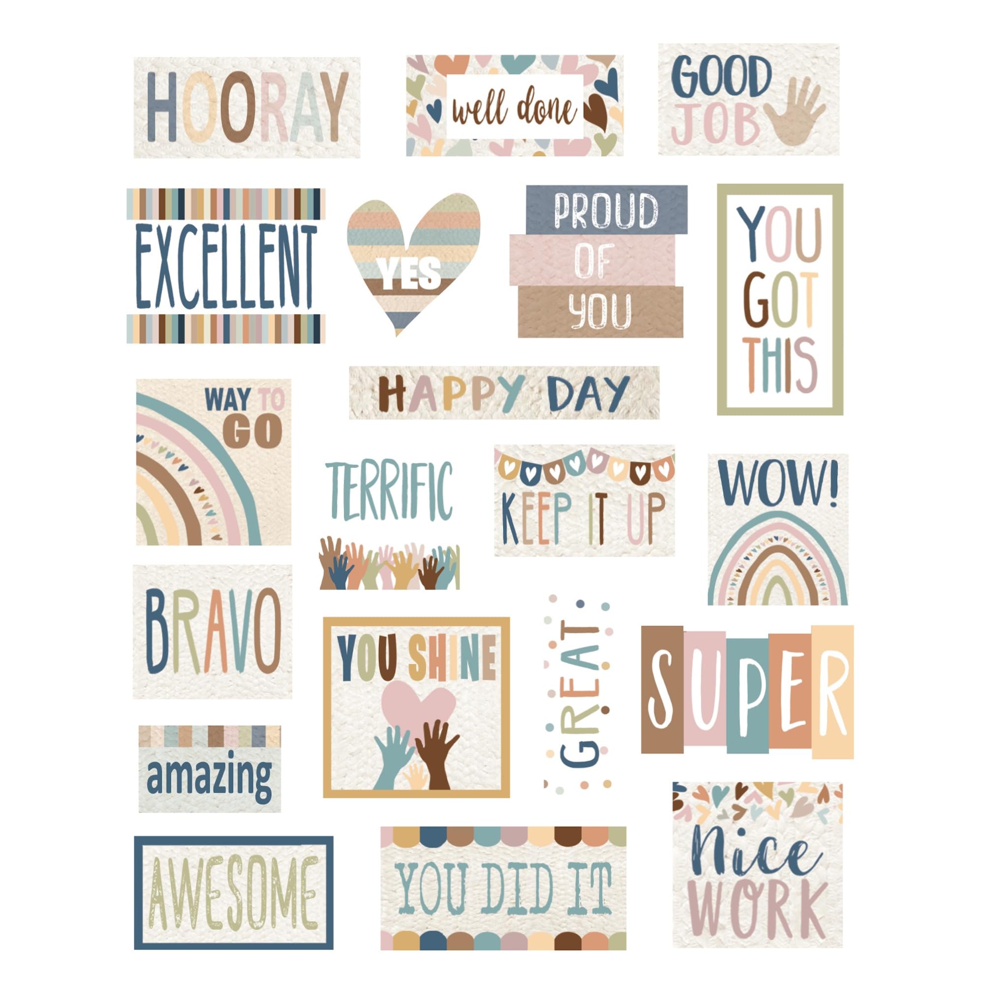 Teacher Created Resources Stickers, 3/4' To 1-3/4', Everyone Is Welcome, Pack Of 120 Stickers