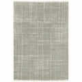 HomeRoots 510865 8 x 11 ft. Gray & Ivory Geometric Shag Power Loom Stain Resistant Rectangle Area Rug