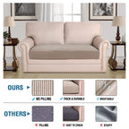 H.Versailtex Super Stretch Individual Seat Cushion Covers Sofa Covers Couch Cushion Covers Slipcover Sets Thick Jacquard Texture