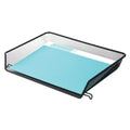 Brenton Studio Metro Mesh Self-Stacking Side-Loading Letter Tray, Black