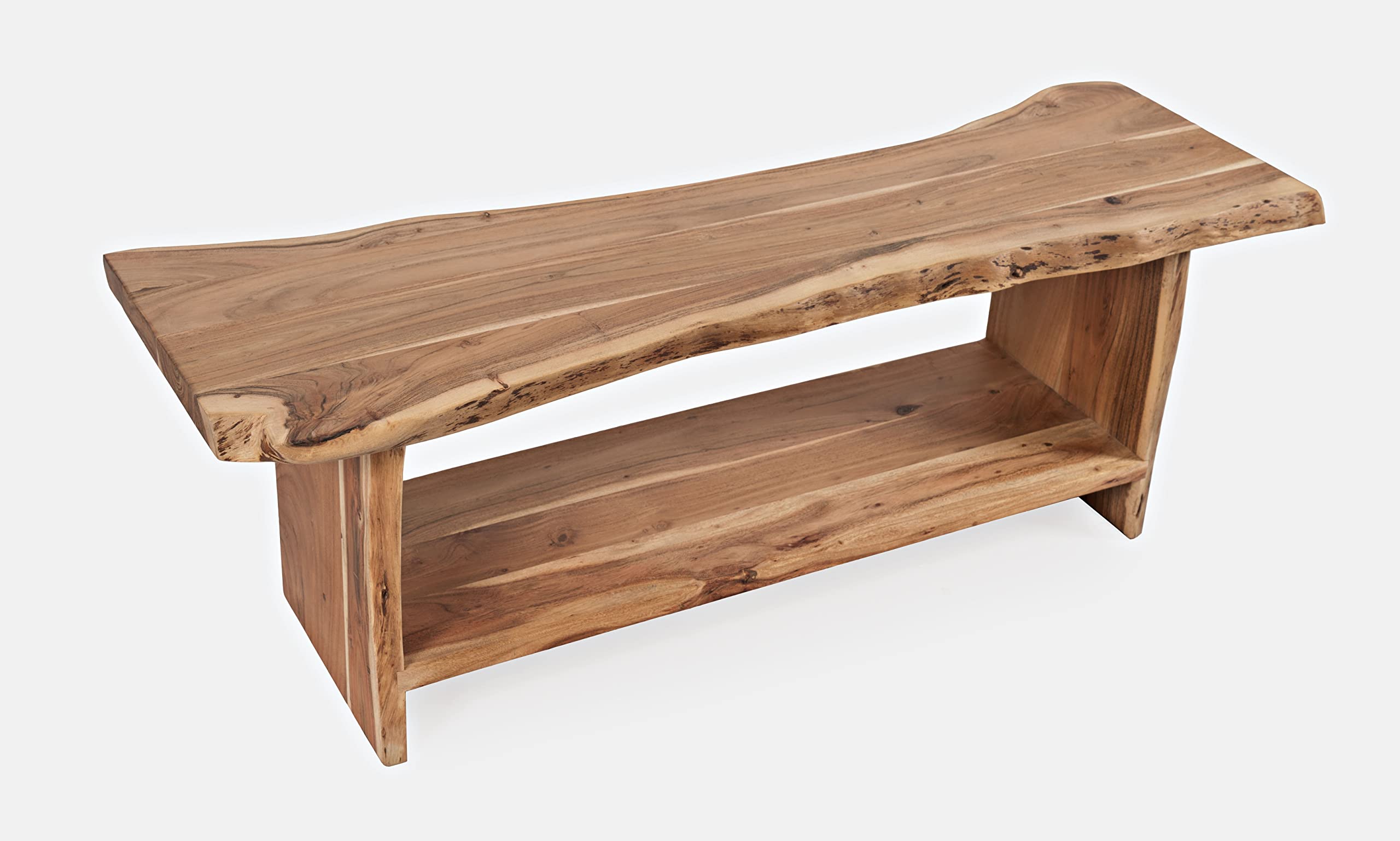 Jofran Inc. Cooper Live Edge Solid Acacia Storage Bench