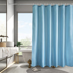 AooHome Standard 72x72 inch Shower Curtain Liner, Soft Polyester Solid Color Shower Curtain with Hooks, Weighted Hem, Water Repe