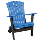 American Furniture Classics 519BBK Folding Adirondack Chair, Blue and Black