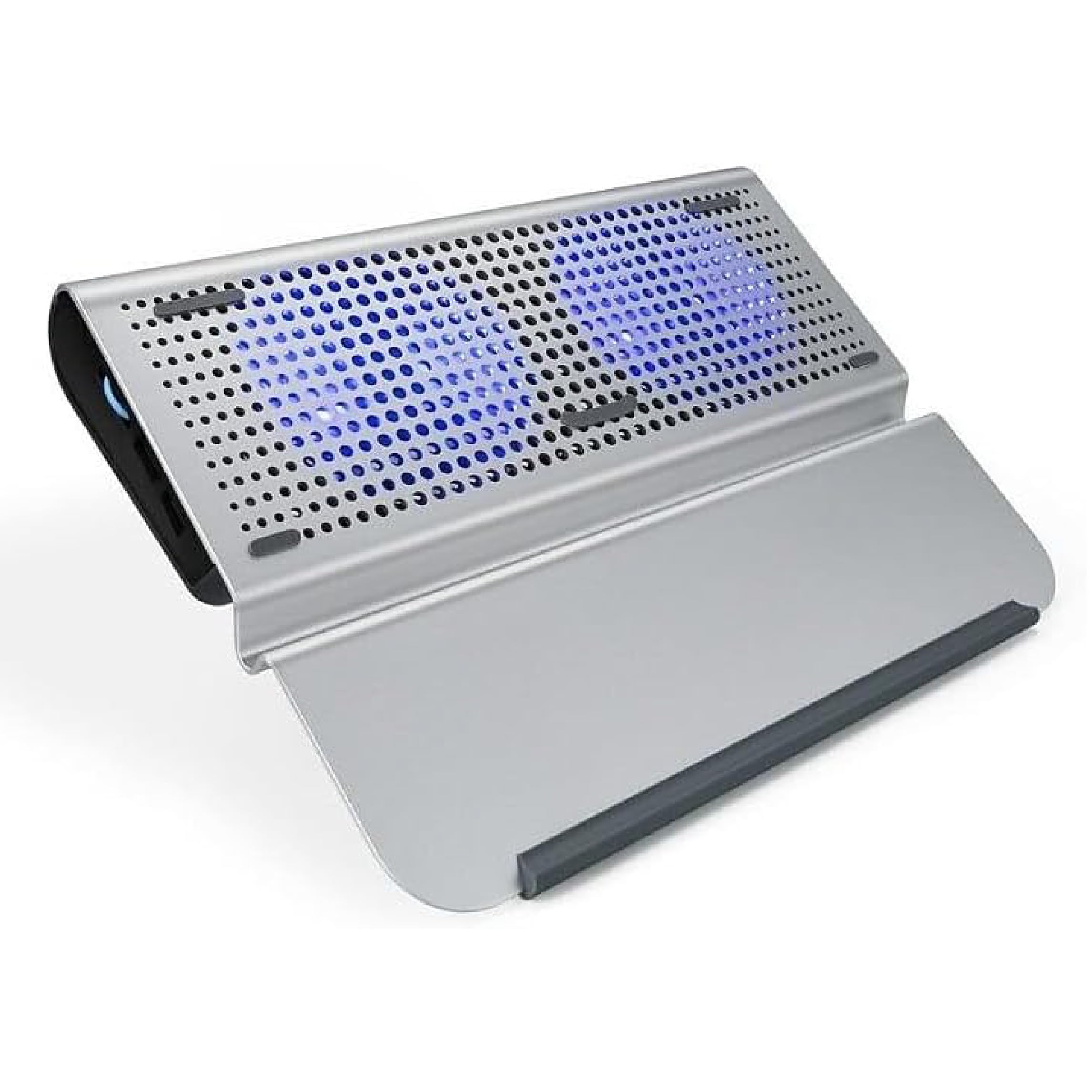 OTM Essentials Aluminum Large Laptop Riser Stand, Desk Riser with Non-Slip Padding and Tilted Surface, Versatile Home Office Ess