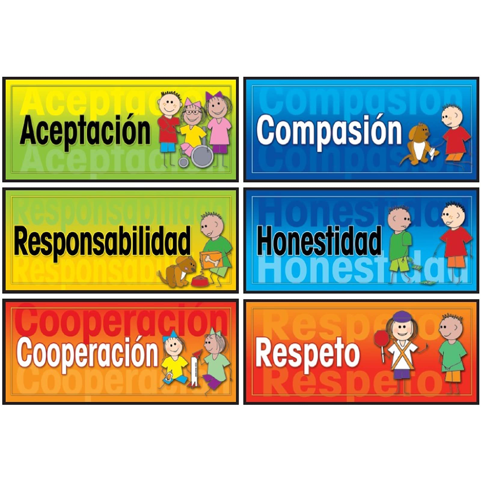 Poster Pals Character Ed Poster Set, Spanish