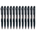 Pentel Twist Erase Click Mechanical Pencil, Pack Of 12, 0.5Mm, Clear Barrel, Black Grip (Pd275Ta)