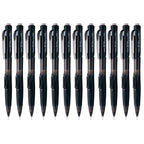Pentel Twist Erase Click Mechanical Pencil, Pack Of 12, 0.5Mm, Clear Barrel, Black Grip (Pd275Ta)