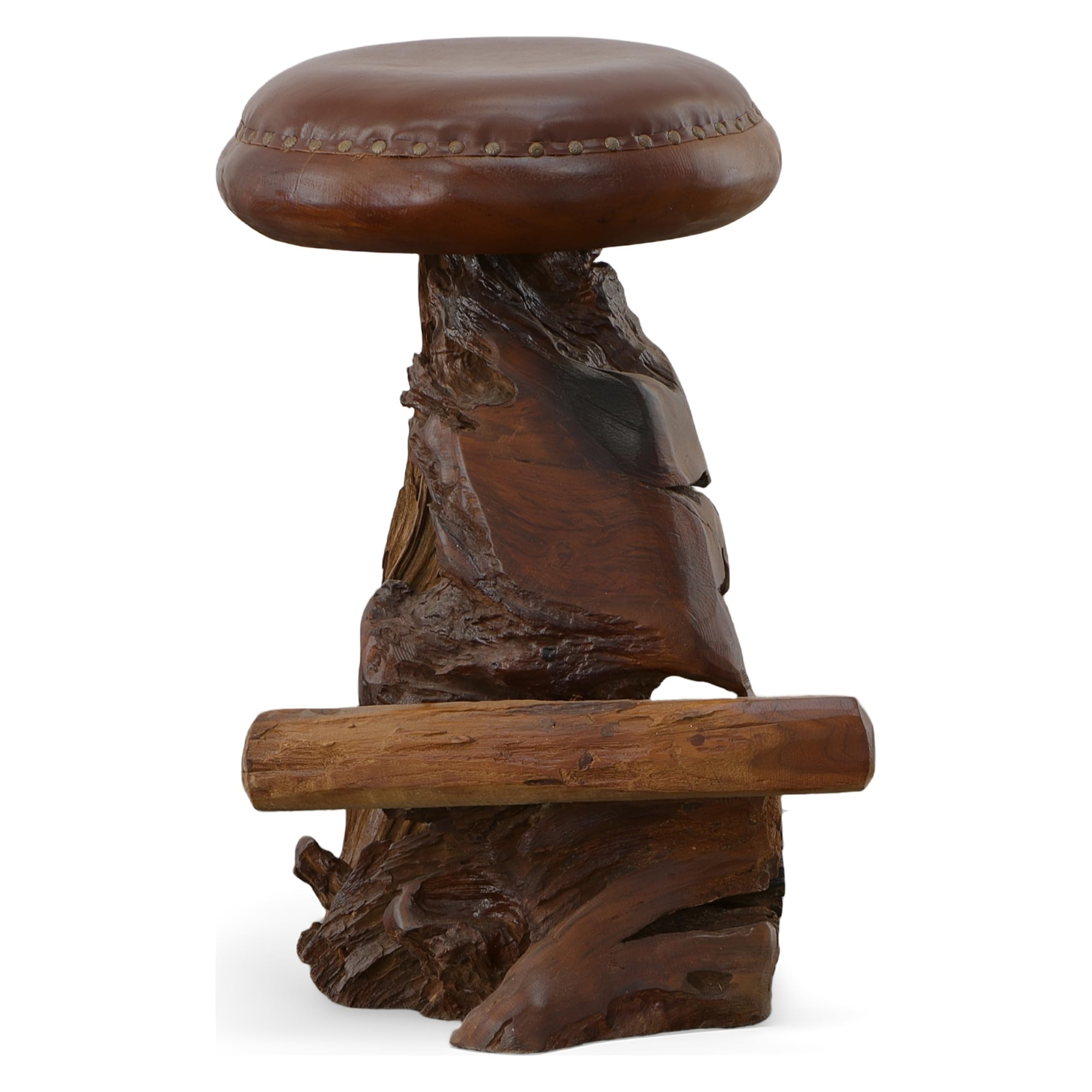 AFD Home Old Growth Teak Root Counter Stool - Thumbnail 4