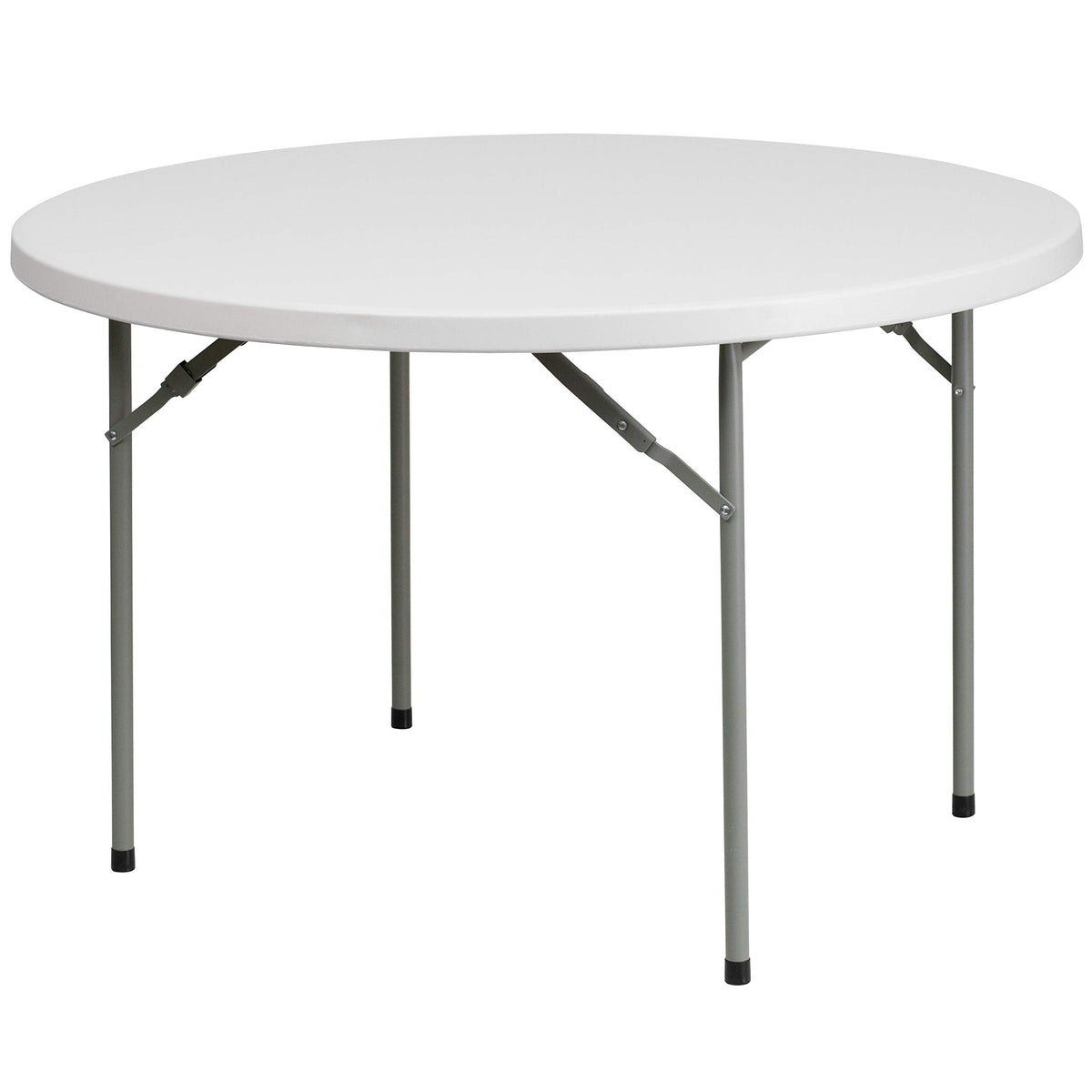 Flash Furniture Kathryn 4' Round Plastic Folding Event Table for Parties and Trade Shows, Portable Indoor/Outdoor Event Banquet Table, White